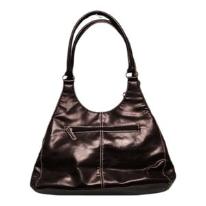 Elegant Black Leather Women's Shoulder Bag